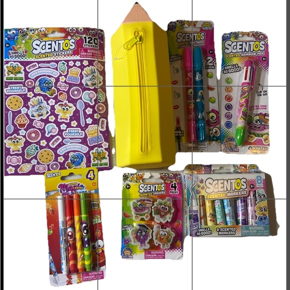 Scenti Other - Scentos  SCRIBZ Stationery  Sticker Bundle Scented Pens Stickers Erasers & More